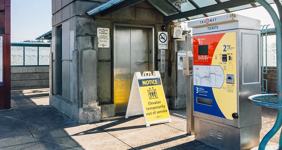 Elevator at MAX station