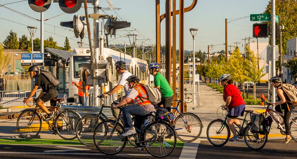 Bikes and MAX Orange Line