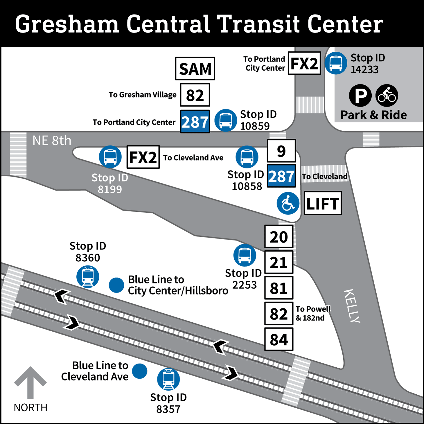 Map of Gresham Transit Center